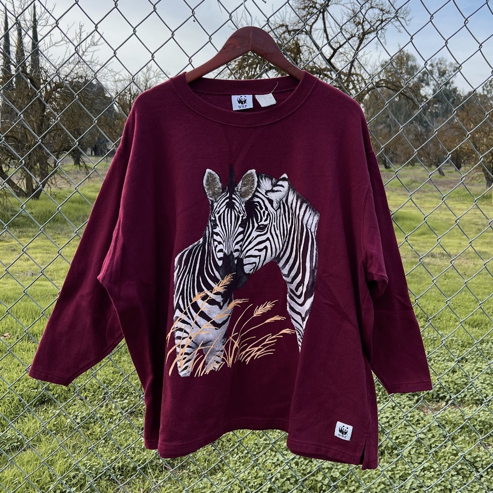 Vintage Y2K WWF Zebra Sweatshirt
